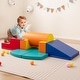 preview thumbnail 4 of 8, Gymax 10 Pieces Foam Climbing Blocks Set w/ PU Leather Surface for 1-3