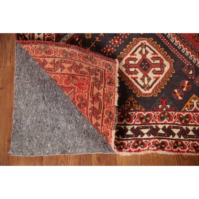 Vegetable Dye Tribal Shiraz Persian Rug Handmade Vintage Wool Carpet - 6'11"x 9'11"