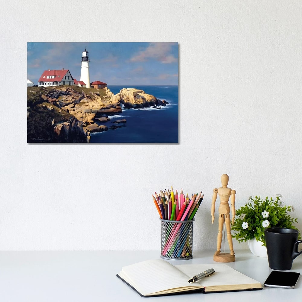 iCanvas "Coastal Lighthouse" by Zhen-Huan Lu Canvas Print