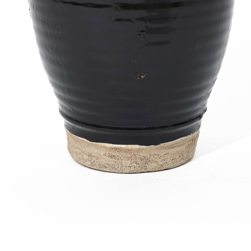Black Jug Terracotta Round Vase (Single)