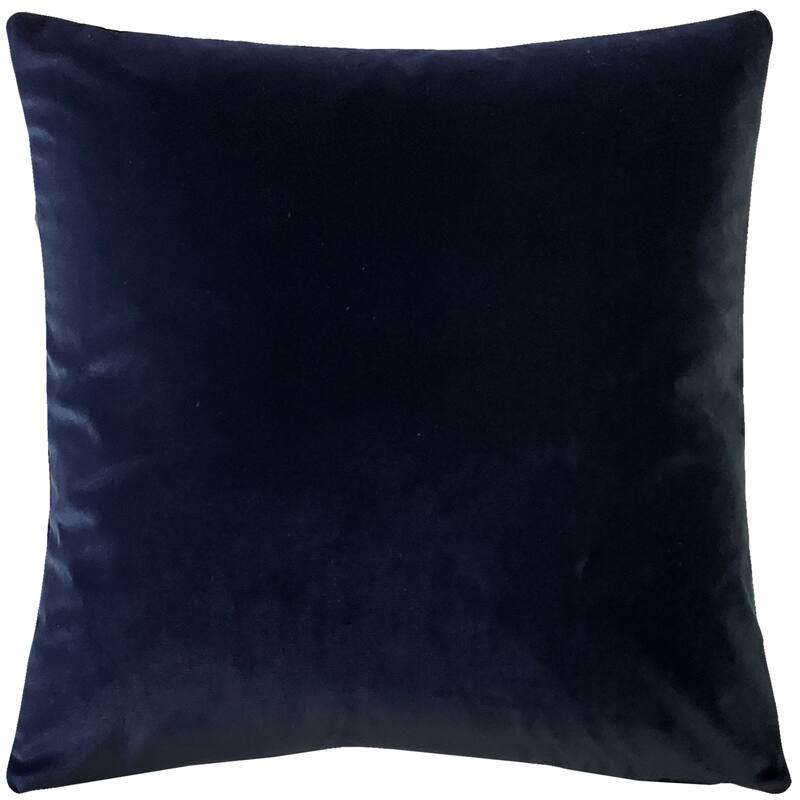 Pillow Decor Castello Soft Velvet Throw Pillows (3 Sizes, 18 Colors) - Midnight Blue - 20" x 20" - Cover Only