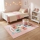 preview thumbnail 1 of 3, MDA Rugs Kids Collection Pink Playful Numbers Design Rug