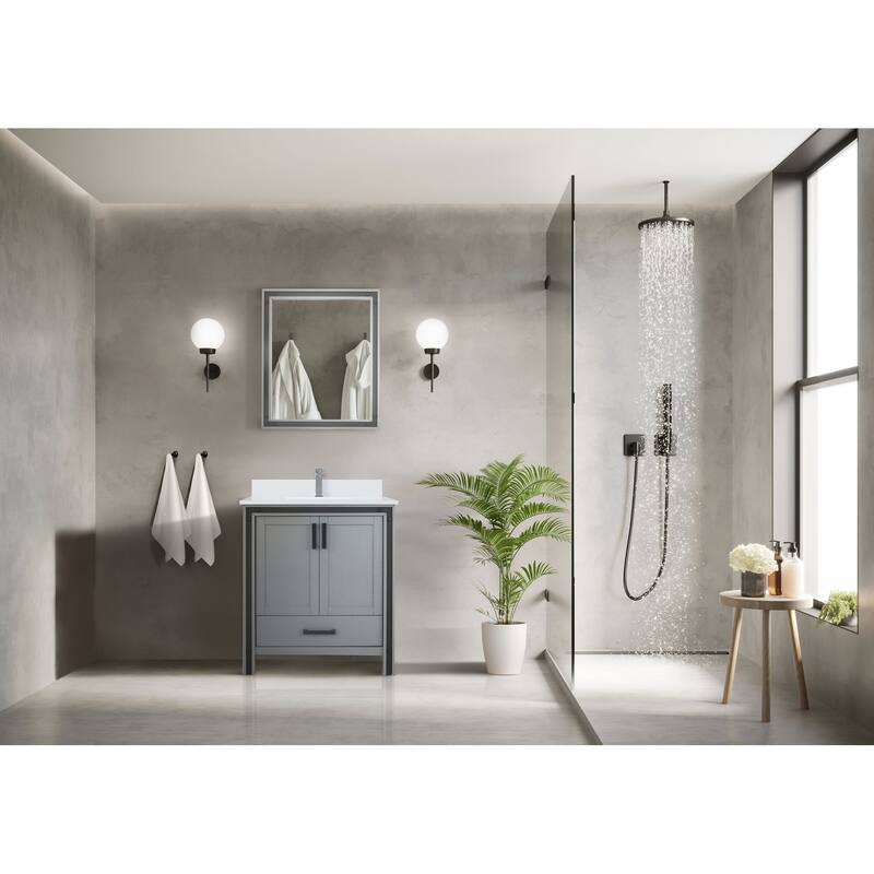 30-Inch Bathroom Vanity Cabinet with Storage Drawer & Mirror - Modern Freestanding Design