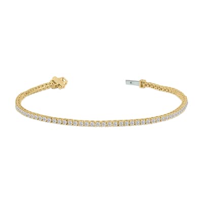 Marquee 2 Carat TW Lab Grown Diamond Tennis Bracelet in 14K Yellow Gold