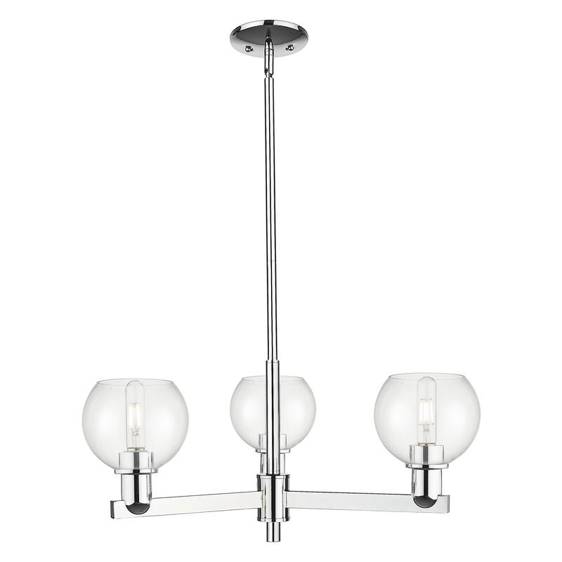 Innovations Lighting Endless Possibilities Arcadia - Athens - 3 Light 28" Stem Hung Chandelier - Clear/Polished Chrome