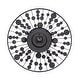 preview thumbnail 3 of 5, Black Metal Radial Starburst Decorative Wall Clock with Mirrored Accents - 26"D