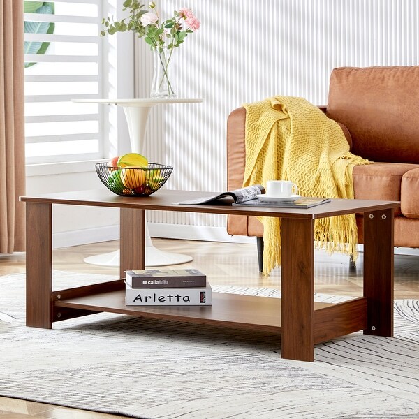Walnut Textured Coffee Table Side Tables End Table Center