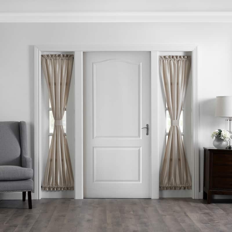 Gracewood Hollow Ford Faux Silk Side Door Window Panel - 28"x72" - Taupe
