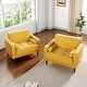 preview thumbnail 12 of 68, 2 Set Modern Wide Armchair Corduroy Accent Chairs