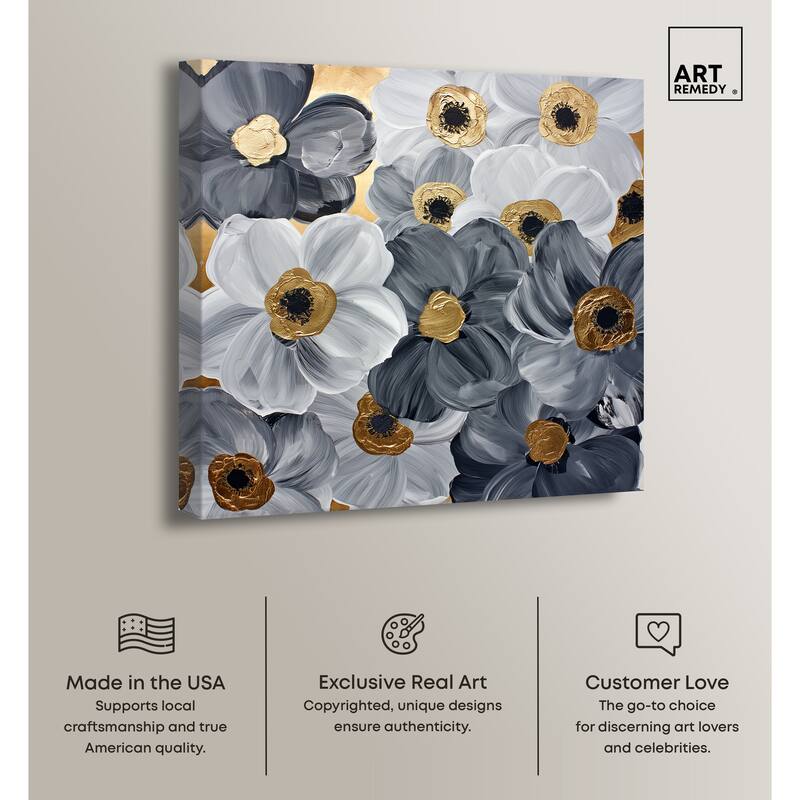 Art Remedy Fields And Fields Gallery Wrapped Floral Fine 1 Piece Canvas Wall Art