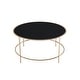 preview thumbnail 12 of 12, Llewellyn Contemporary 36-inch Glass Top Round Coffee Table by Furniture of America
