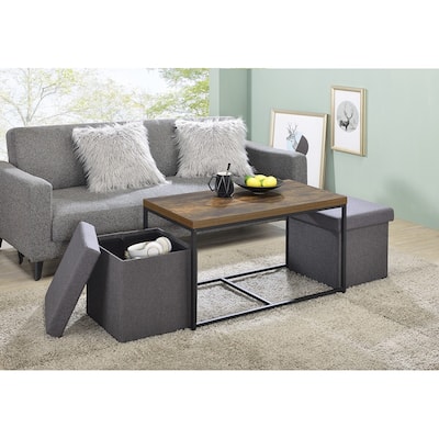 Murph Wood Grain 3 Piece Coffee Table Set