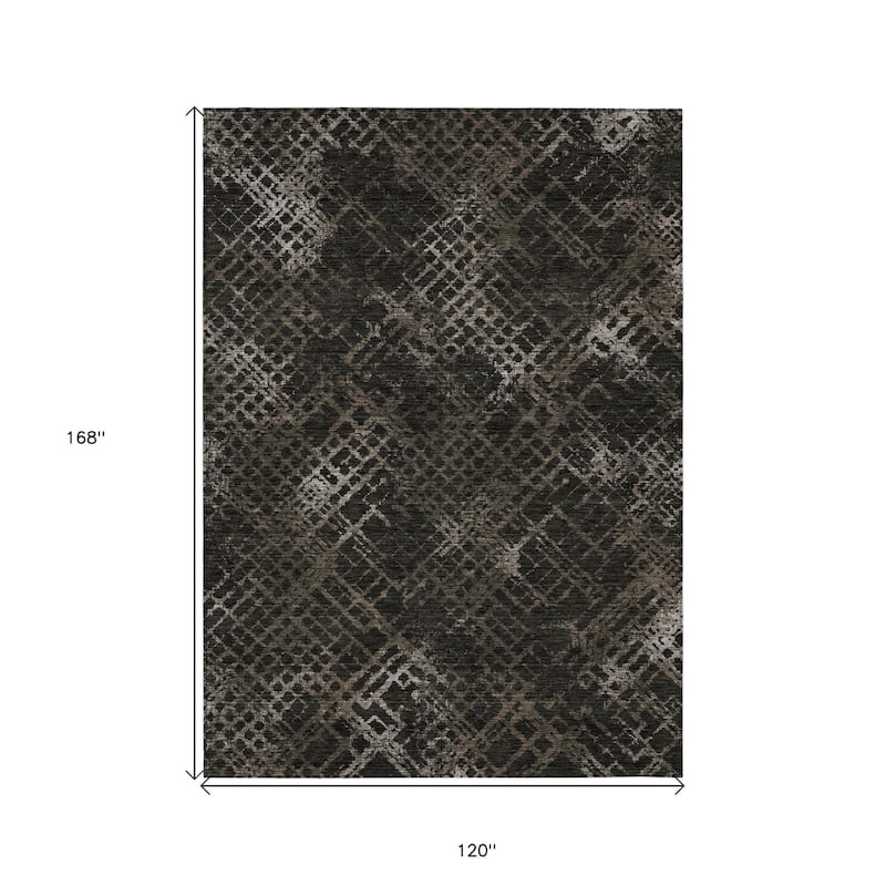 HomeRoots Geometric Transitional Rectangle Outdoor Rug