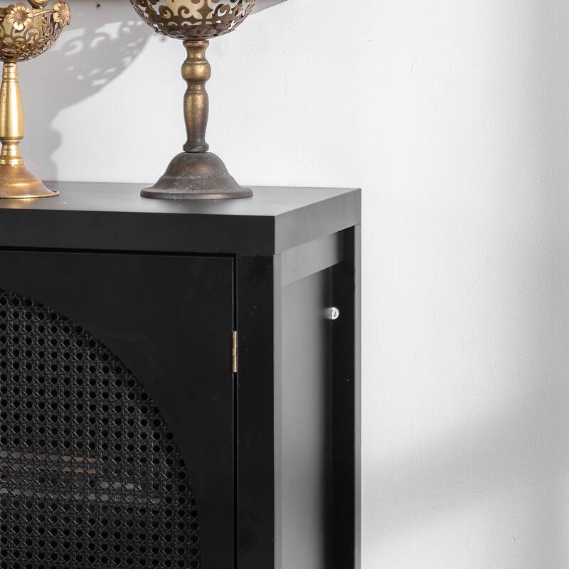 Modern Storage Sideboard Buffet Cabinet with Artificial Rattan Door, Sideboard Buffet Cabinet for Living Room,Kitchen