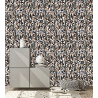 Palm Leaves Wallpaper Peel and Stick and Prepasted - Bed Bath & Beyond ...