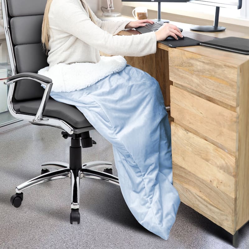 The Work Sack Velvet and Sherpa Wearable Throw