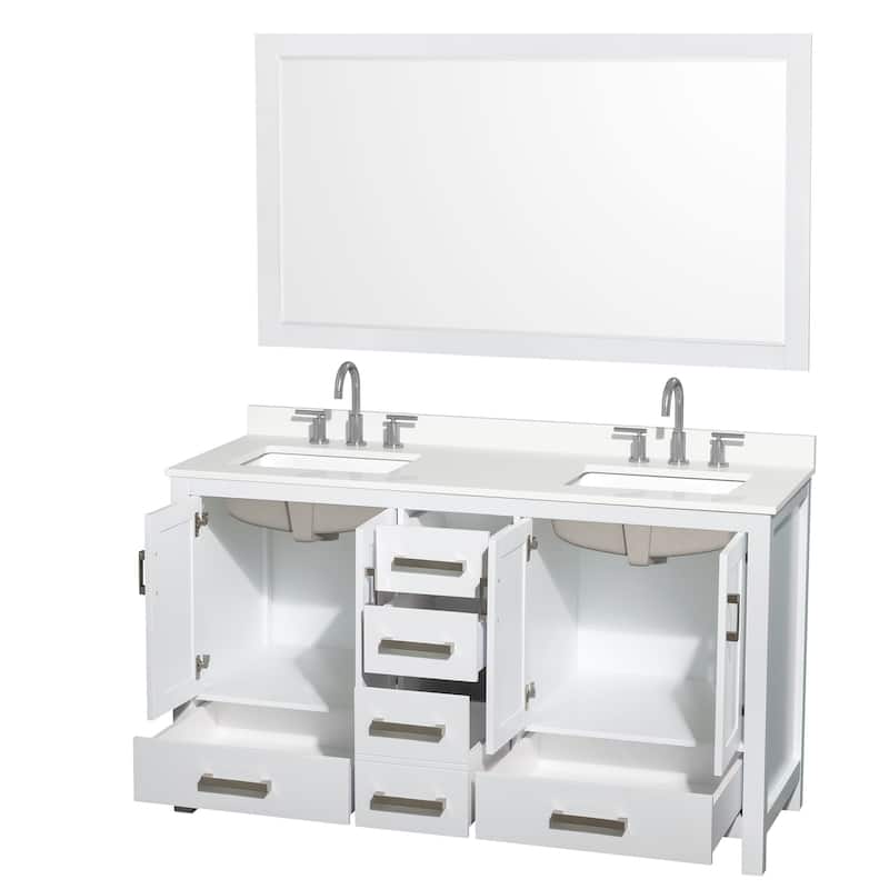 Wyndham Collection WCS141460D-QTZ-US3M58 Sheffield 60" Free Standing