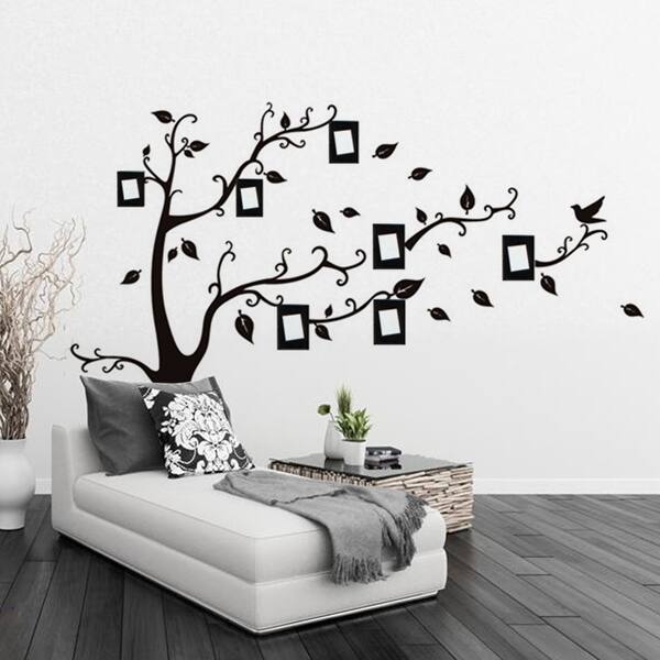 Shop Home Room Decor Black Diy Removable Pvc Photo Frame Tree Wall