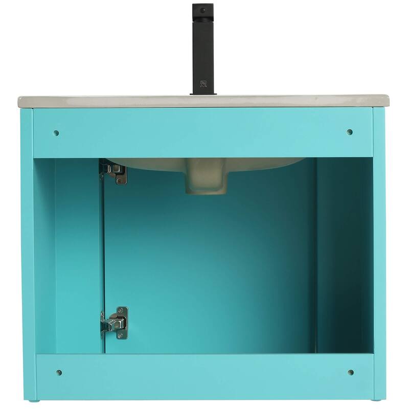 Caskvalley Modern Bathroom Vanity with Straight Fluted Design - Sink Included