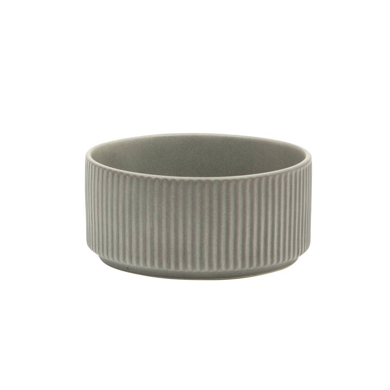 Gibson Elite Deerfield 16-Piece Stoneware Dinnerware Set - Stackable Plates and Bowls, Reactive Glaze Finish, Service for 4