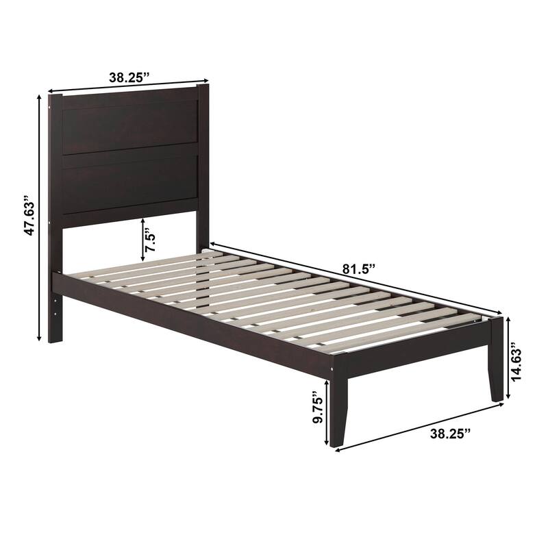 NoHo Twin XL Platform Bed in Espresso