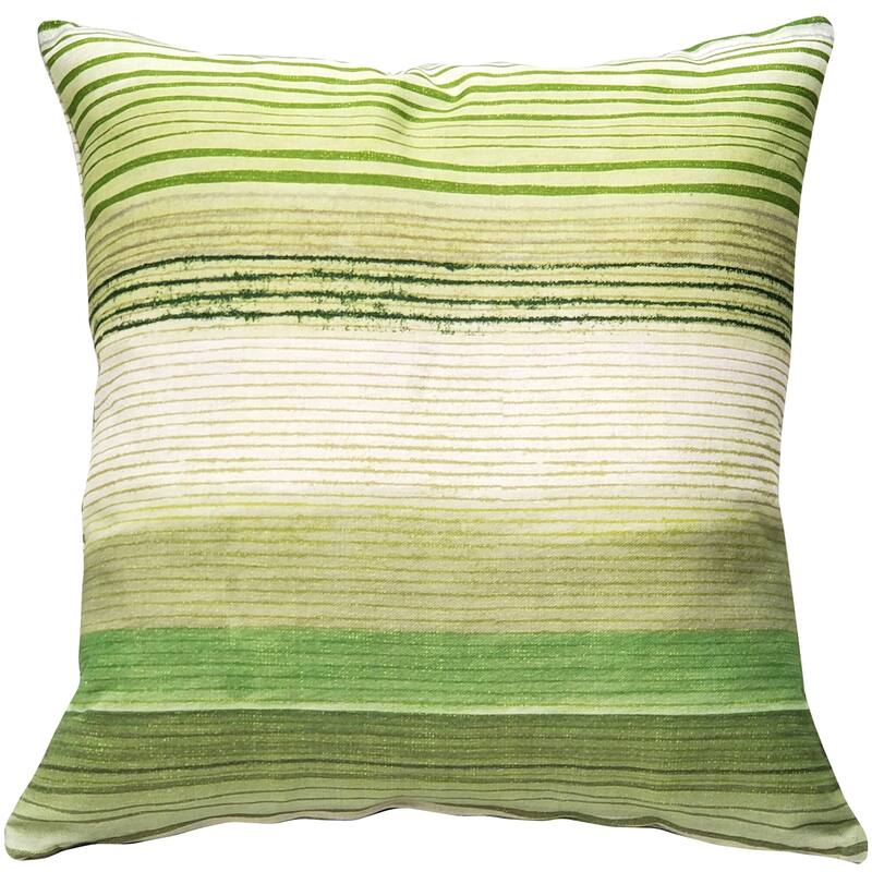 Sedona Stripes Throw Pillow - 17" x17" - Polyester - Green