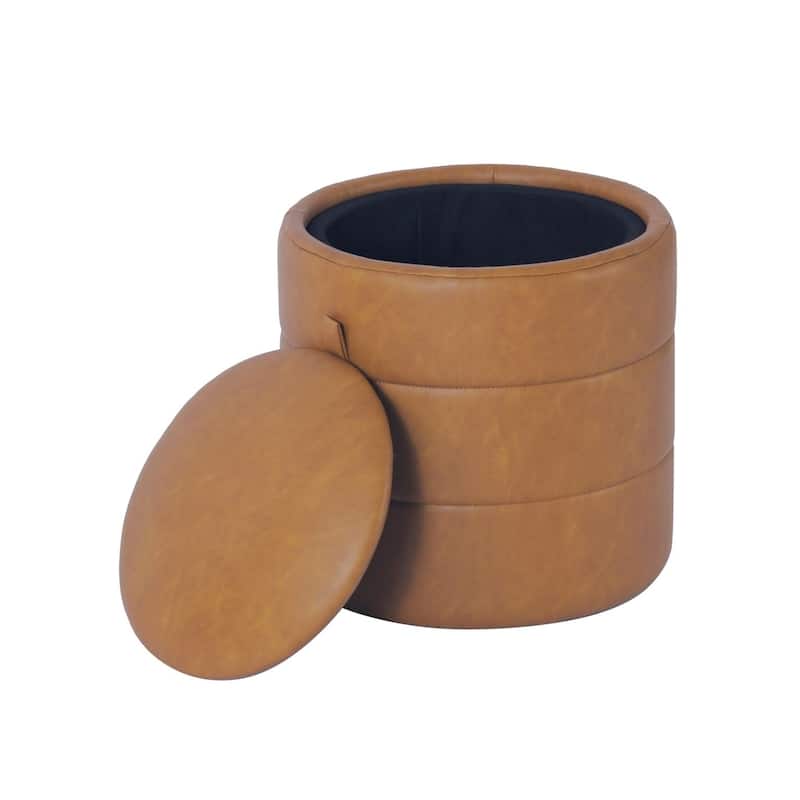 HomePop Storage Round Ottoman