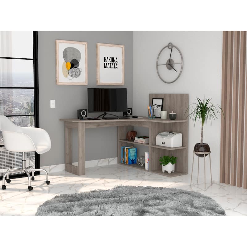 Computer Desk for Office,Living Room ,Apartment,Easy To Assemble, Light Gray