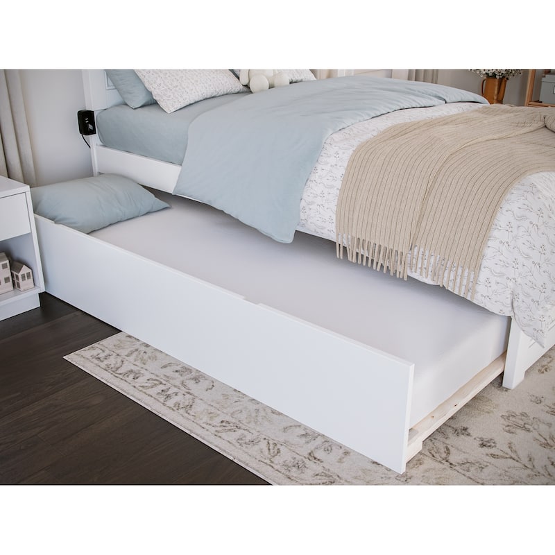 Urban Trundle Bed Twin - White