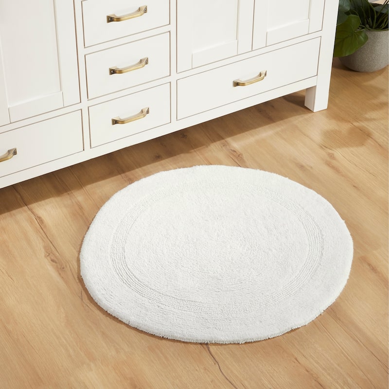Better Trends Bath Rugs 100% Cotton Reversible Highly Water Absorbent Bathroom Rug for Shower, Sink, Bath Mats - Lux Collection