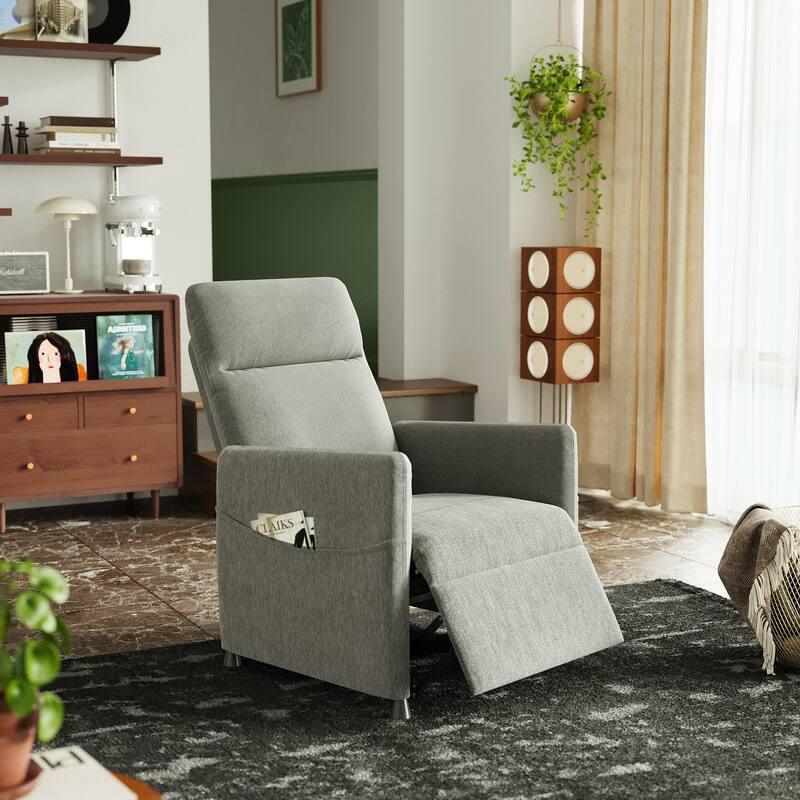 Padded Space-Saving Design for Living Room - Light Grey