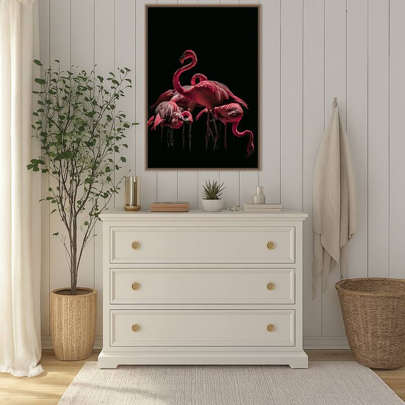 Bird 68 by Rachel Lee 3 Birdies Studio Framed Canvas Wall Art Print