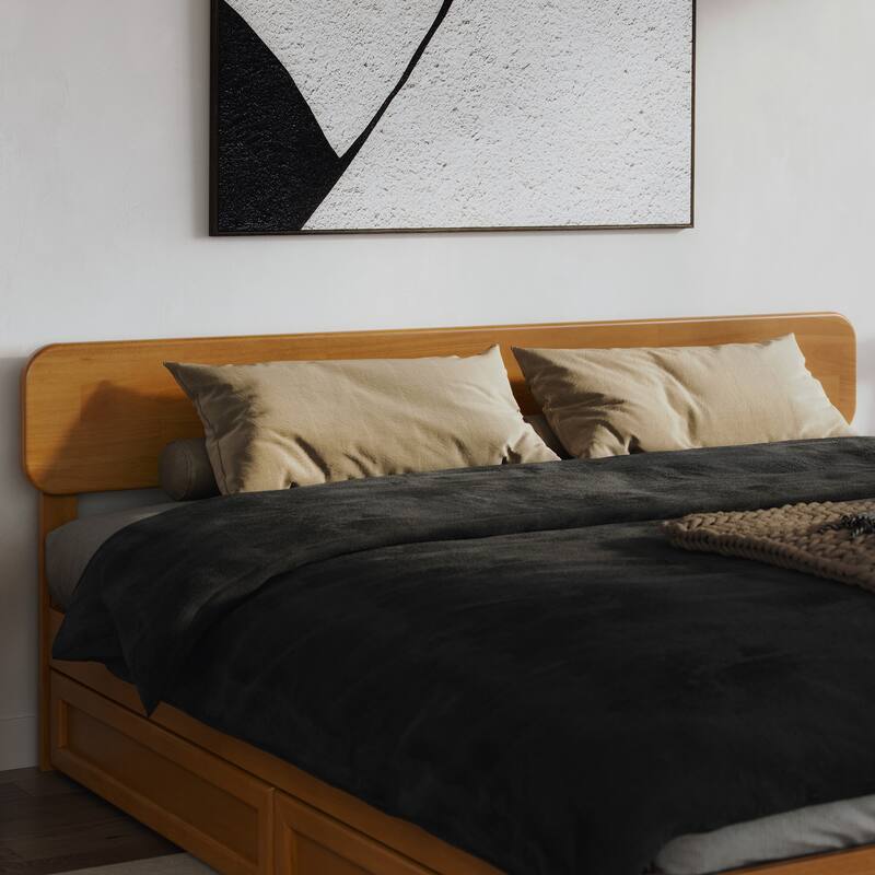 Florence Solid Wood Headboard - Light Toffee - King