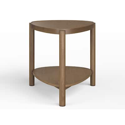 Magnussen Home Hadleigh Brown Honey Shaped Accent End Table - 29''W x 24.75''D x 25''H