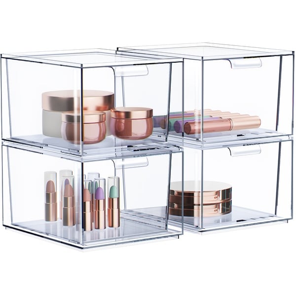 Sorbus Acrylic Cosmetic Makeup Organizer 20 Drawers Clear Stackable