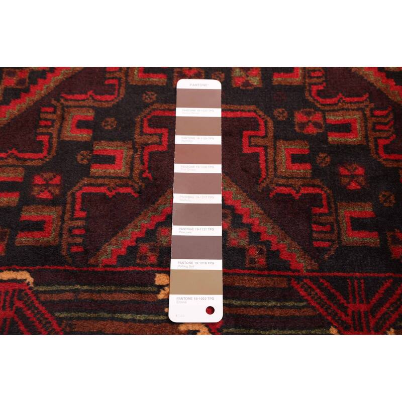 ECARPETGALLERY Hand-knotted Teimani Dark Brown Wool Rug - 3'7 x 6'3