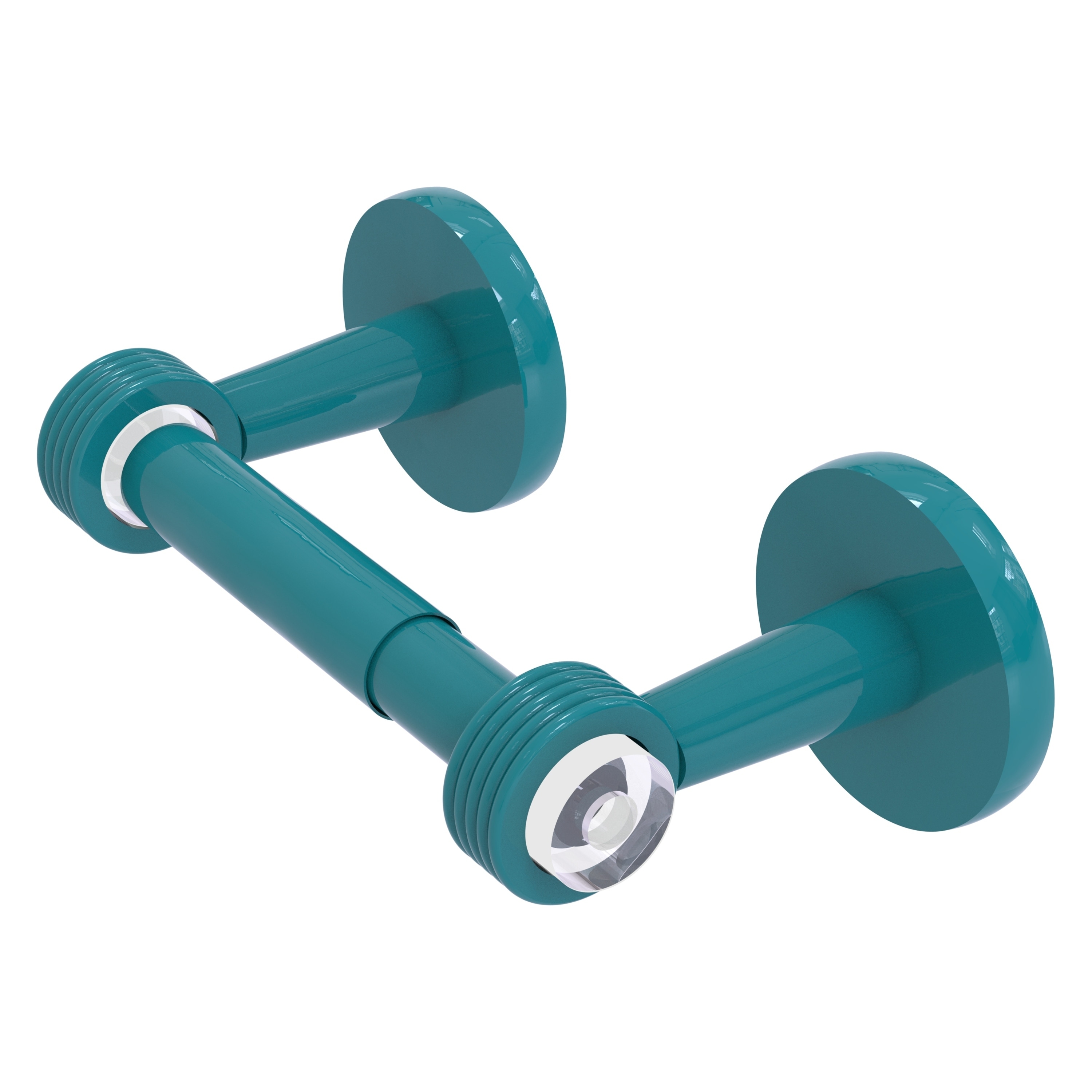 Allied Brass Clearview Collection Two Post Toilet Tissue Holder with Grooved Accents