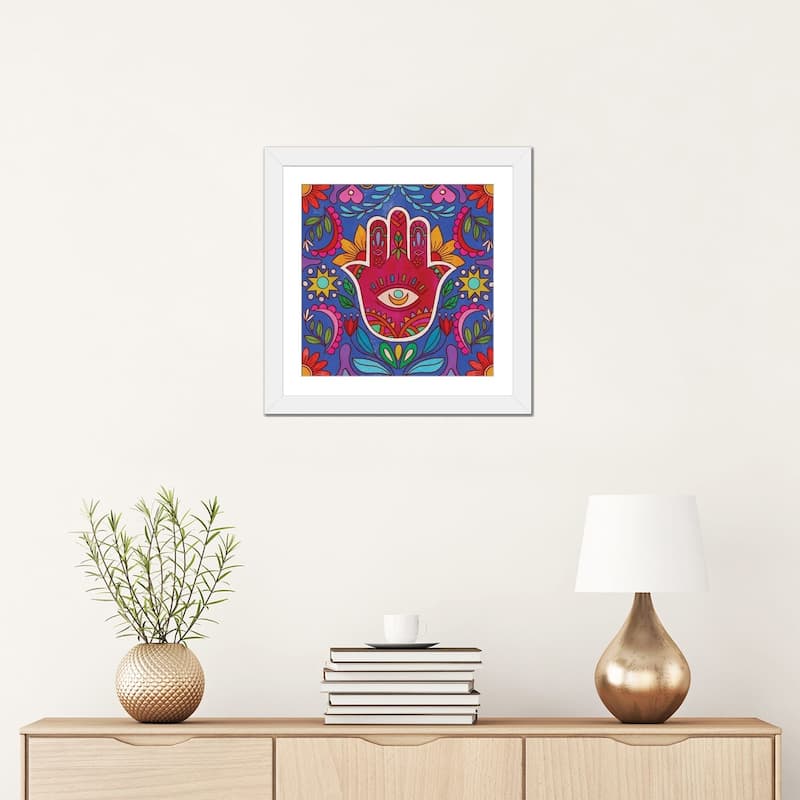 iCanvas "Colorful Hamsa Hand" by Olivia B√ºrki