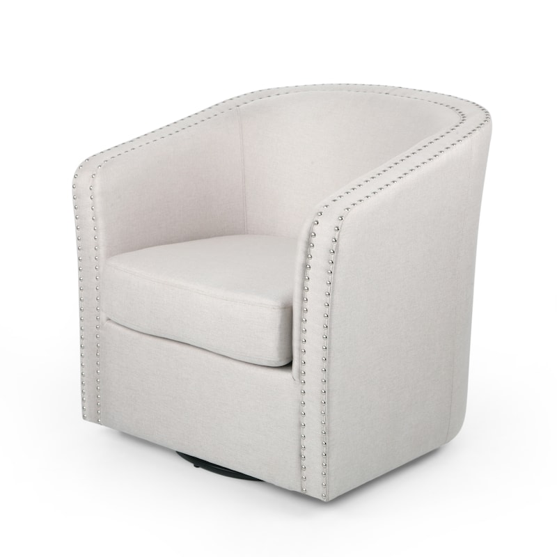 Wheat 31.25" Upholstered Swivel Club Chair