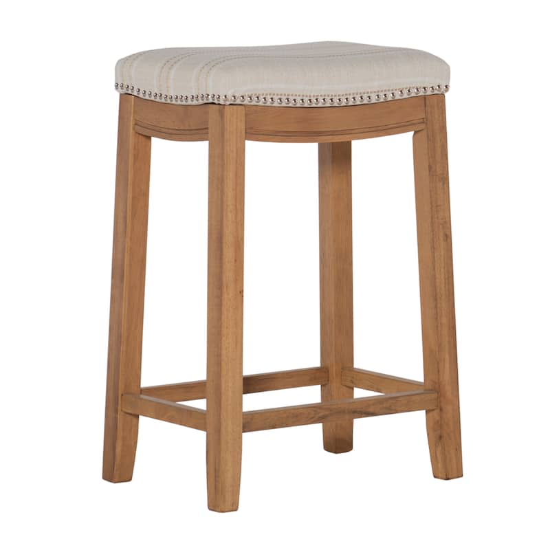 Linon Willamette Rustic Striped Counter Stool