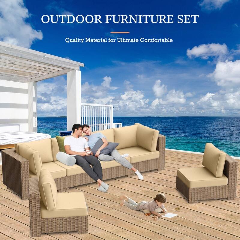 14 Piece Patio Furniture Cushion Set Outdoor Sofa Replacement Cushions