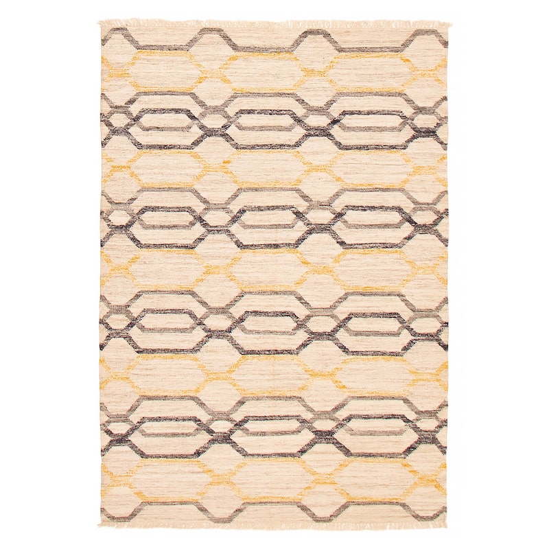 Ankara FW Beige Kilim 5'1" x 7'5" - 5'1 x 7'5 - Beige - 5'1 x 7'5