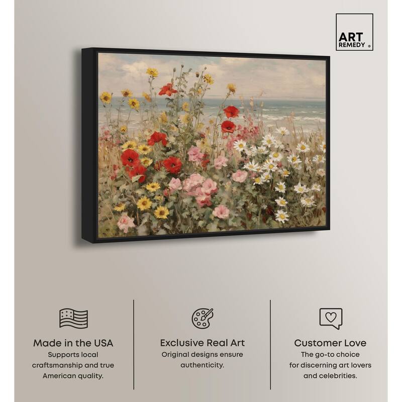 Misty Ocean Field II Canvas by Art Remedy