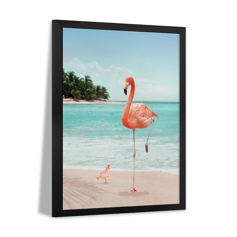 Wannabe Flamingo Premium Framed Poster by Jonas Loose