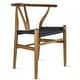 preview thumbnail 25 of 33, Y-back Wood Armchairs with Woven Black Seats (Set of 2)