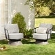 preview thumbnail 15 of 23, Spruce & Spring Patio Fruniture Outdoor Swivel Chair and Side Table 2 Chair