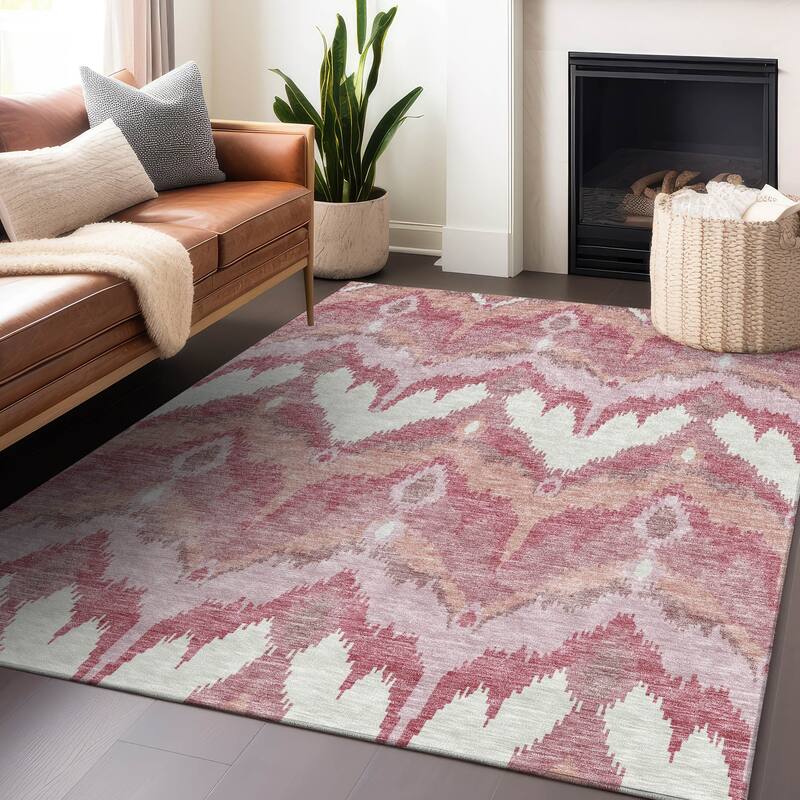 Premium Washable Super Soft Modern Ikat Mayfield Rug