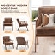 preview thumbnail 23 of 83, Homy Casa Mid-Century Modern Accent Chair, Solid Wood Frame, Extra-Thick Backrest, Wingback Lounge Chair Indoor