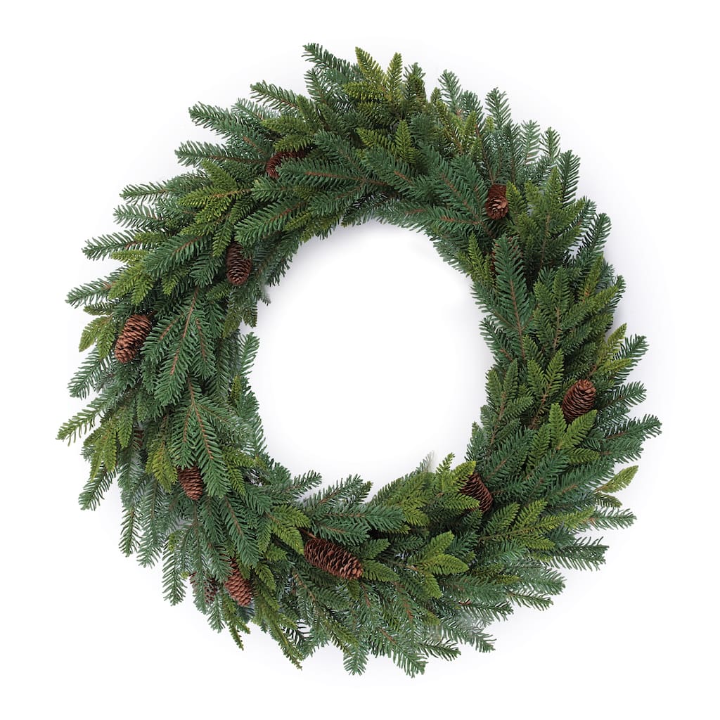 Oversized Pine and Pinecone Wreath 34"D