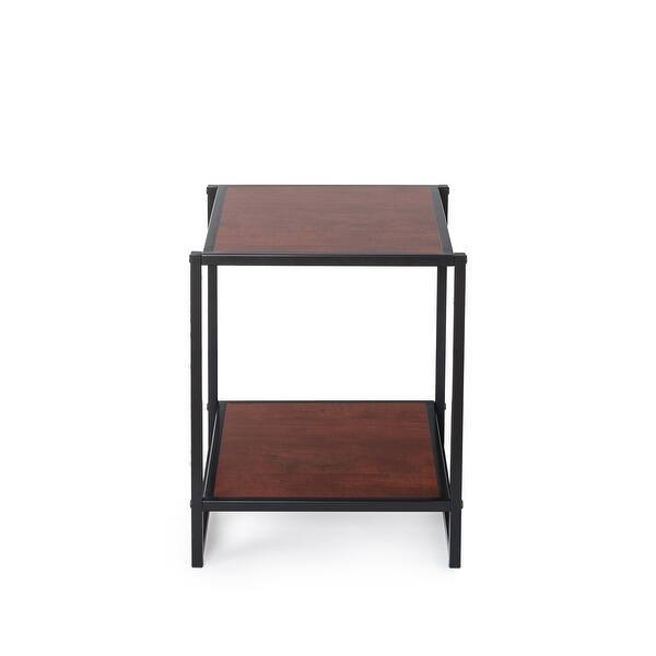 Shop Priage By Zinus Steel Wood 15 Inch Square End Table Overstock 11706605